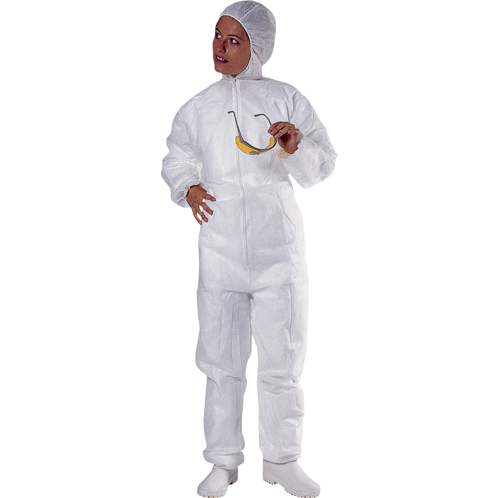 White Polypropylene Hooded Overall White Polypropylene Hooded Overall